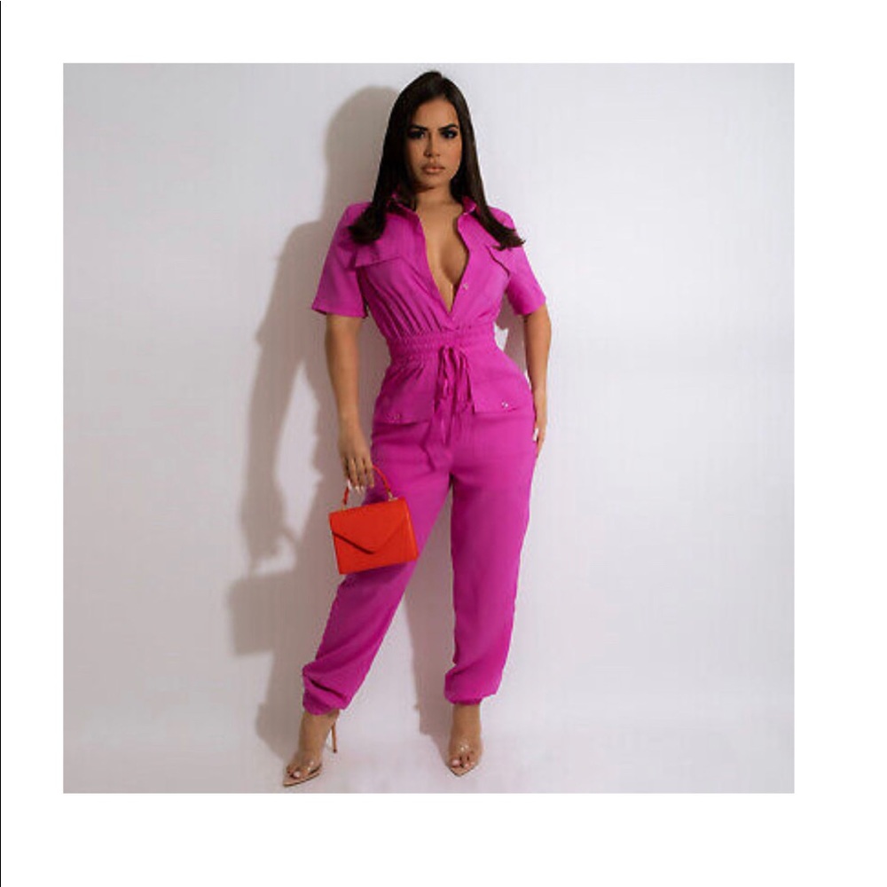 Pink junpsuit